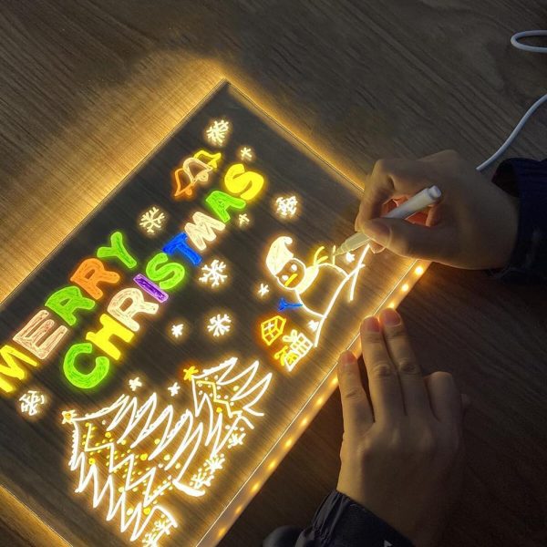 LED Magic Note Board Glowing Acrylic Message Marker