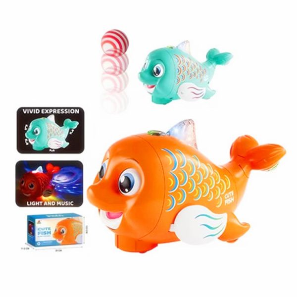 Electric Blowing Ball Fish Toy