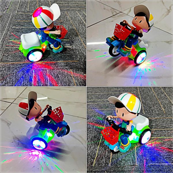 Electric Stunt Tricycles Music And Colorful Lights
