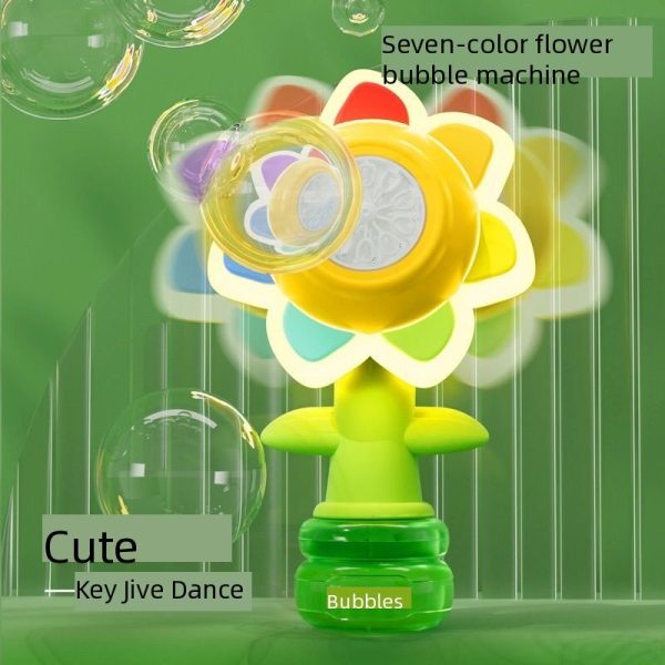 Seven Color Sunflower Bubble Machine Toys
