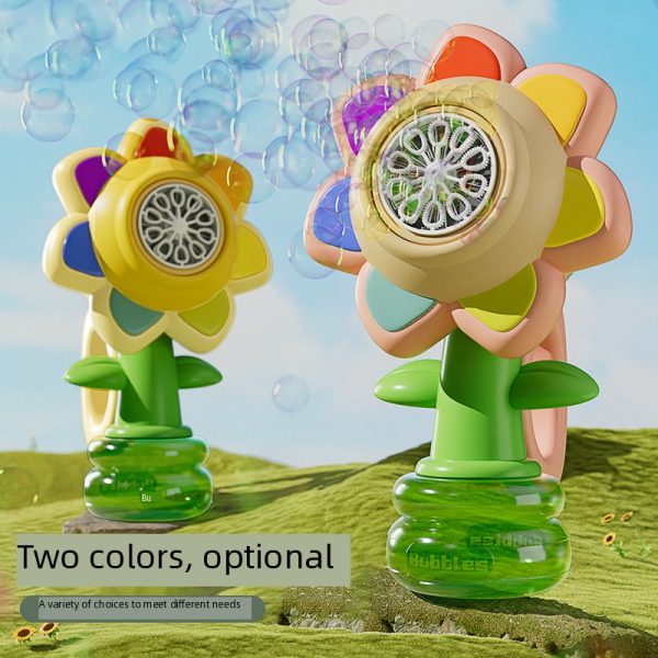 Seven Color Sunflower Bubble Machine Toys