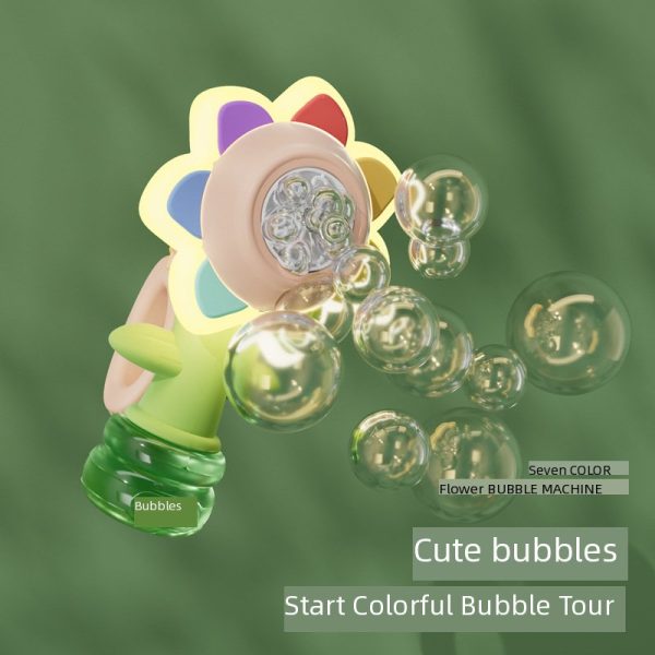 Seven Color Sunflower Bubble Machine Toys