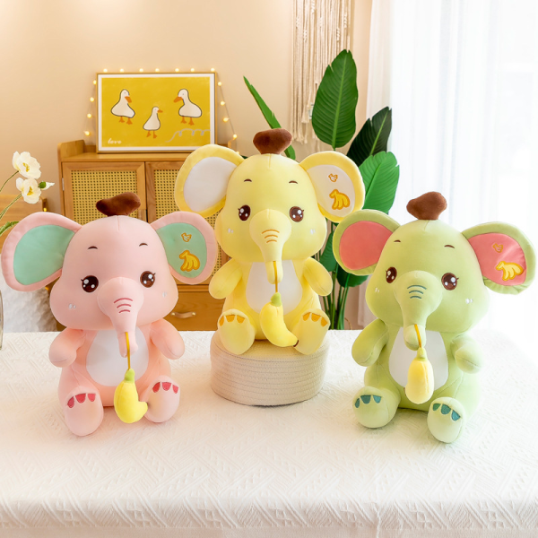 Cartoon Banana Baby Elephant Plush Toy Doll