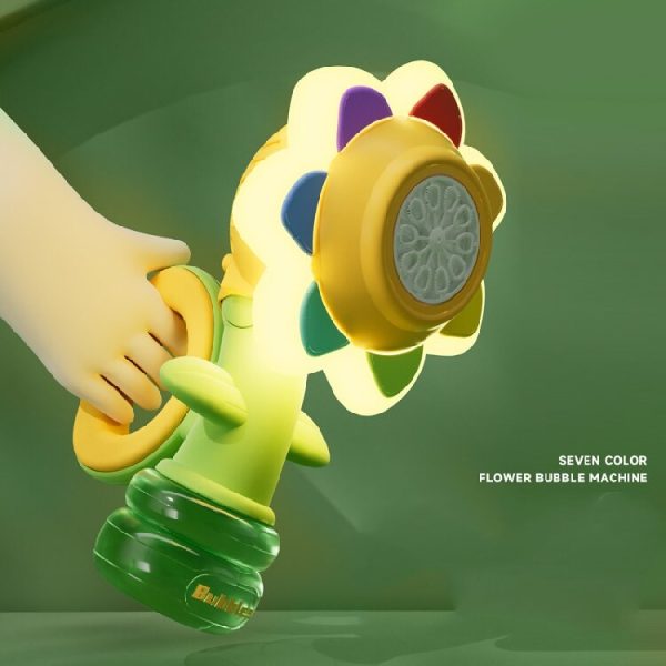 Seven Color Sunflower Bubble Machine Toys