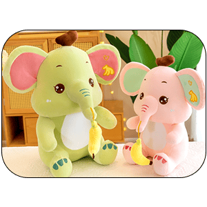 Soft plush elephant toys for children, colorful and cuddly, perfect for gifts and playtime, ideal for infants and toddlers' comfort and entertainment, from Holidaytoy.